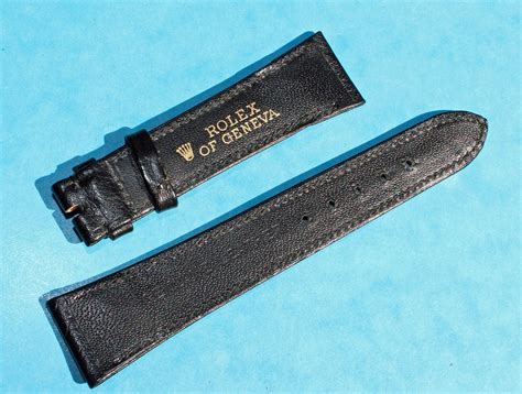 black leather rolex strap|original Rolex leather strap.